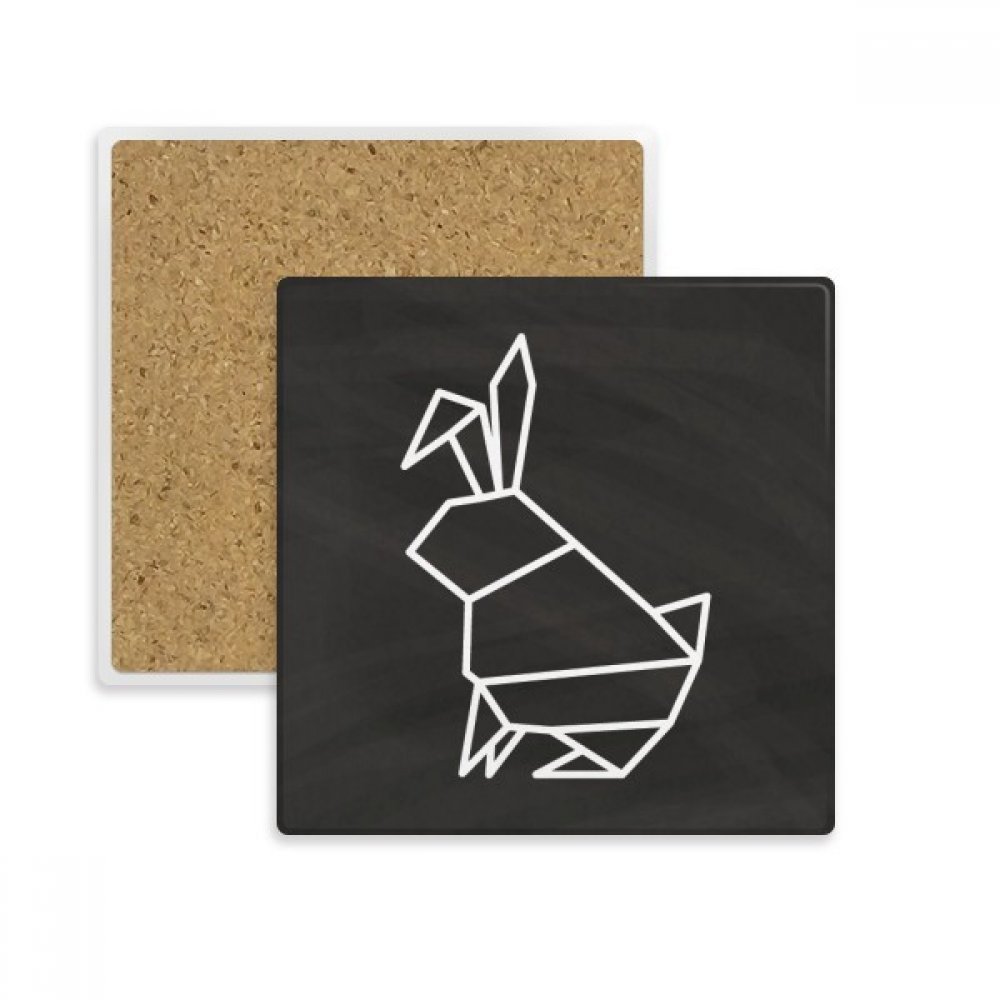 Coupe du coaster lapin géométrique pour sublimer vos pauses café salon