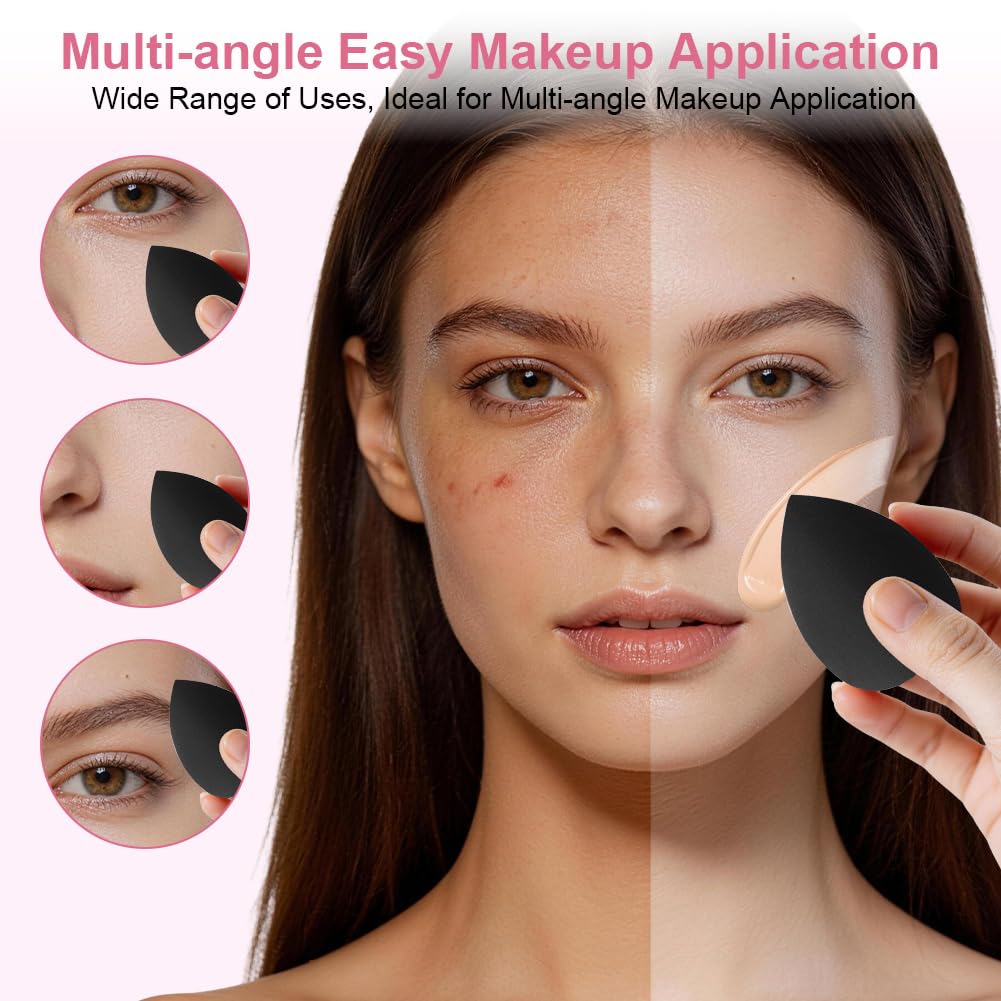 LOPHE Pinceaux Maquillage 51 Pièces, Set Professionnel Complet avec Éponges, Houppettes, Outils Nettoyage, Trousse de Rangement, Brosse Fond de Teint Poudre Blush Yeux, Nior