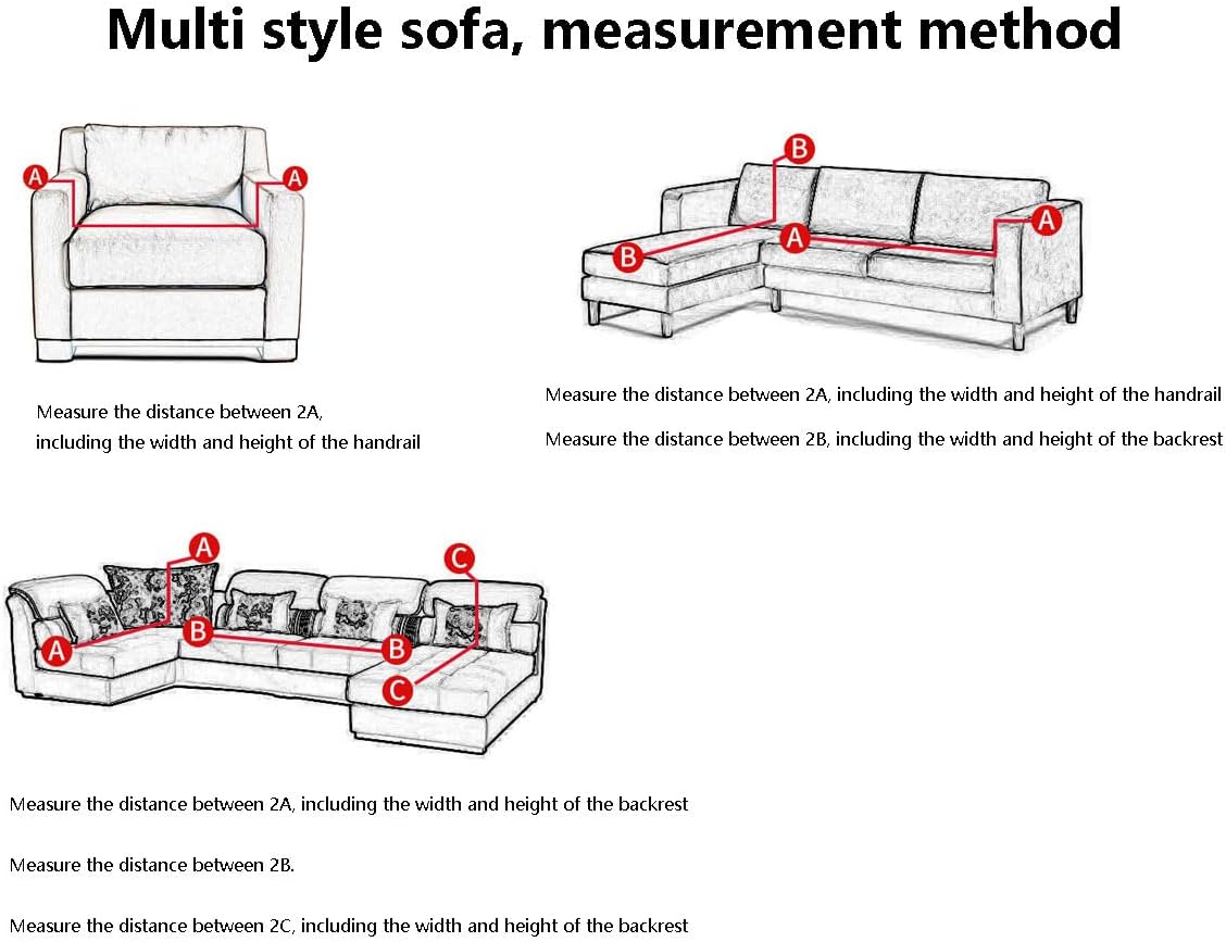 Elastic Sofa Covers for 1/2/3/4/5 Cushion Couch Sofa Slipcovers Thickened and Soft Couch Cover Universal Sofa Slipcovers(Size:4 Seaters(235-300CM),Color:A)