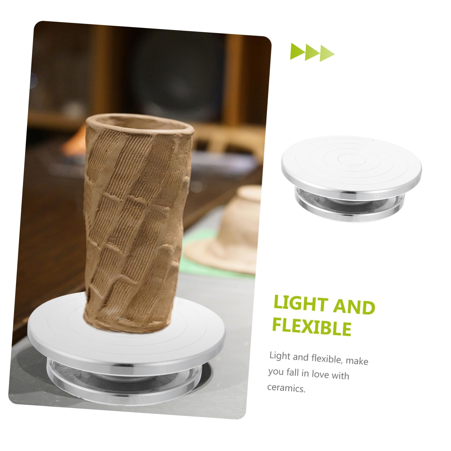 Plato Giratorio de Cerámica para Manualidades Aleación de Aluminio, Operación Simple y Conveniente para Modelado de Arcilla en Artesanía