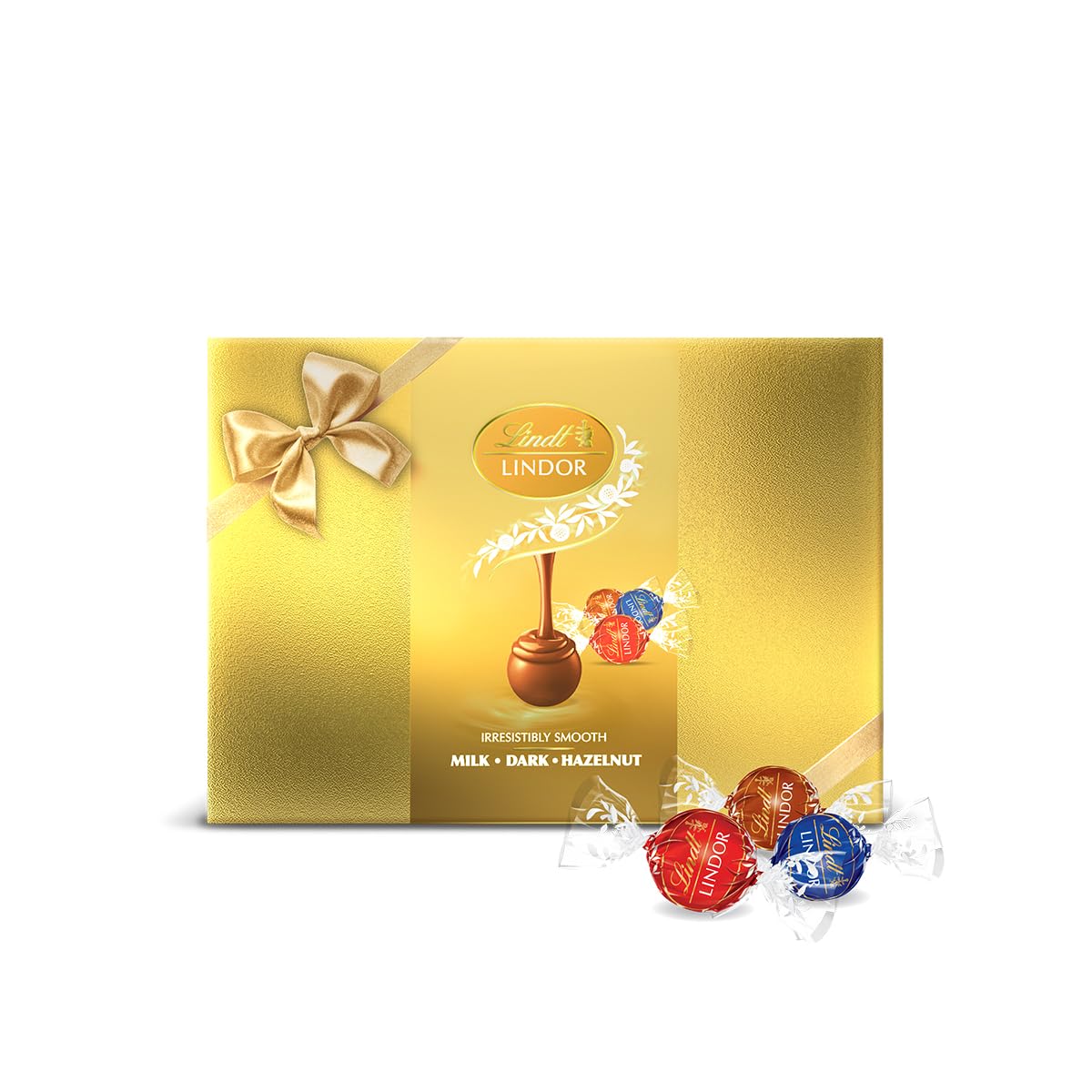 Lindt Lindor Assorted Festive Gift Pack – Milk, Dark Chocolate