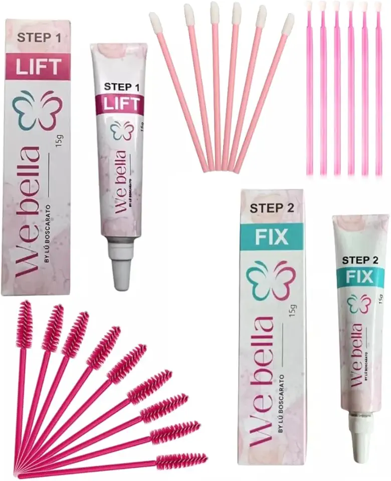 Brow Lamination We Bella Anvisa Passo 1 e 2 Sobrancelhas Profissional Escovinha Microbrush