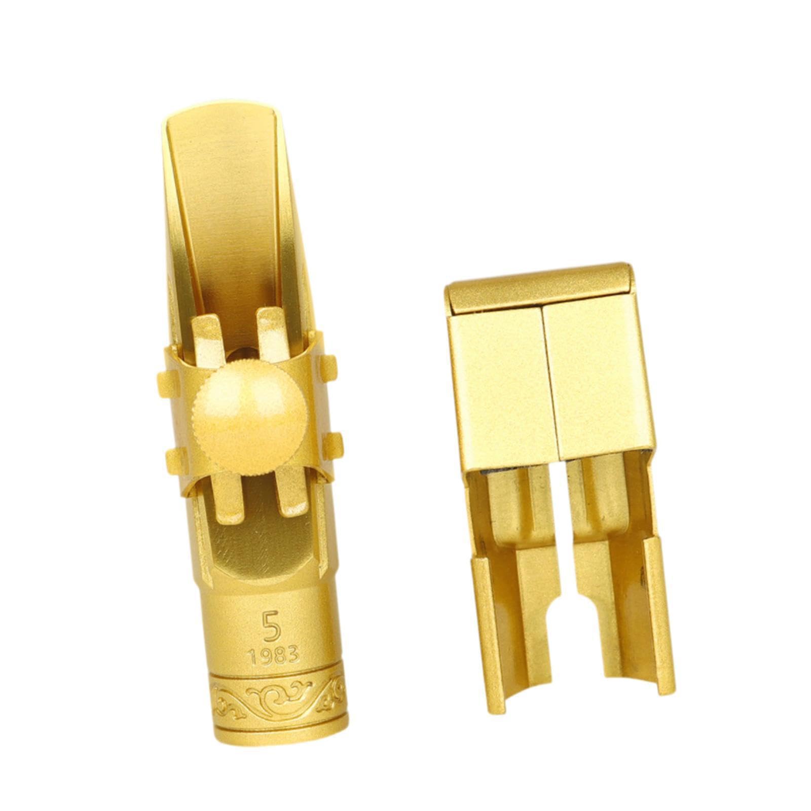 Boquilla de saxofón profesional chapada en oro, diseñada para | que buscan claridad de sonido y boquillas para saxofones altos con parches de ligadura.