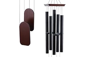 48" Extra Large Baritone Wind Chimes for Outside, Deep Tone Windchime in...