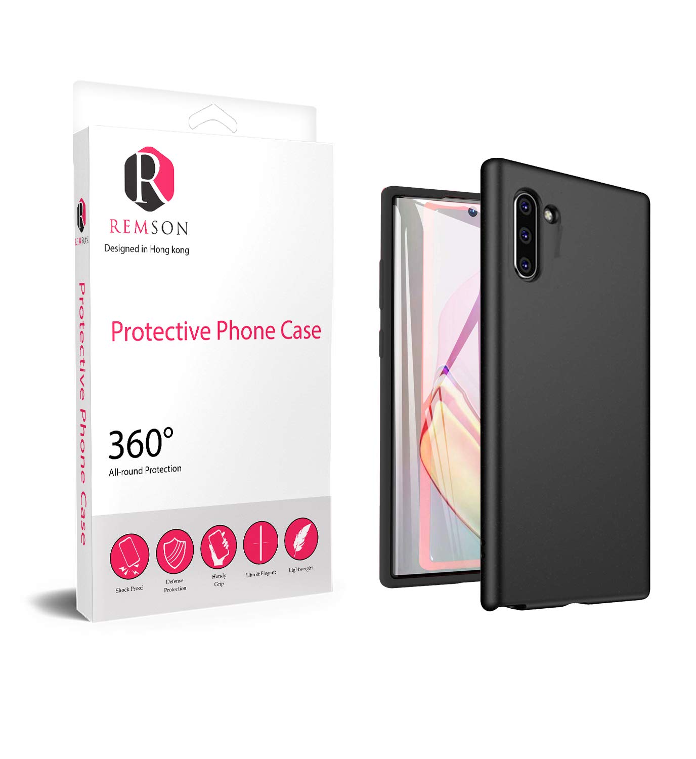 Samsung Galaxy Note 10 Remson Matte Back Case Cover (Black)