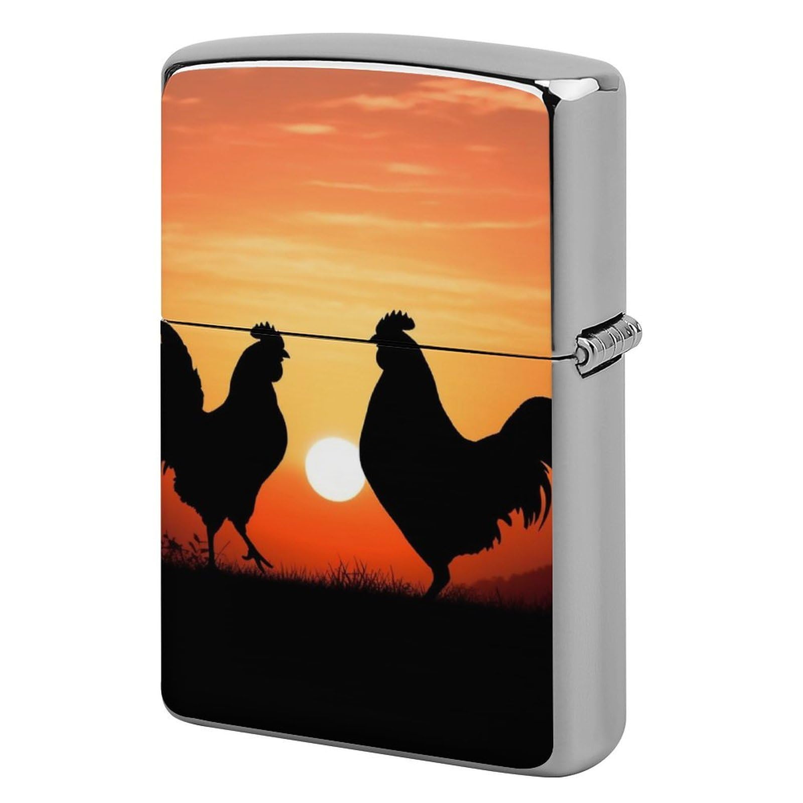 Animal Chickens Lighter Cover for Men, Personalized Lighter Case for Birthday Gift, Flip-Top Lighters Protective Cover, Portable Lighters Shell for Outdoor, Travel