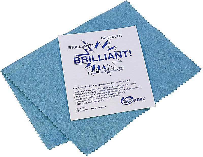 Euro Tool "Brilliant" Polishing Cloths, Medium, Blue | POL-705.00