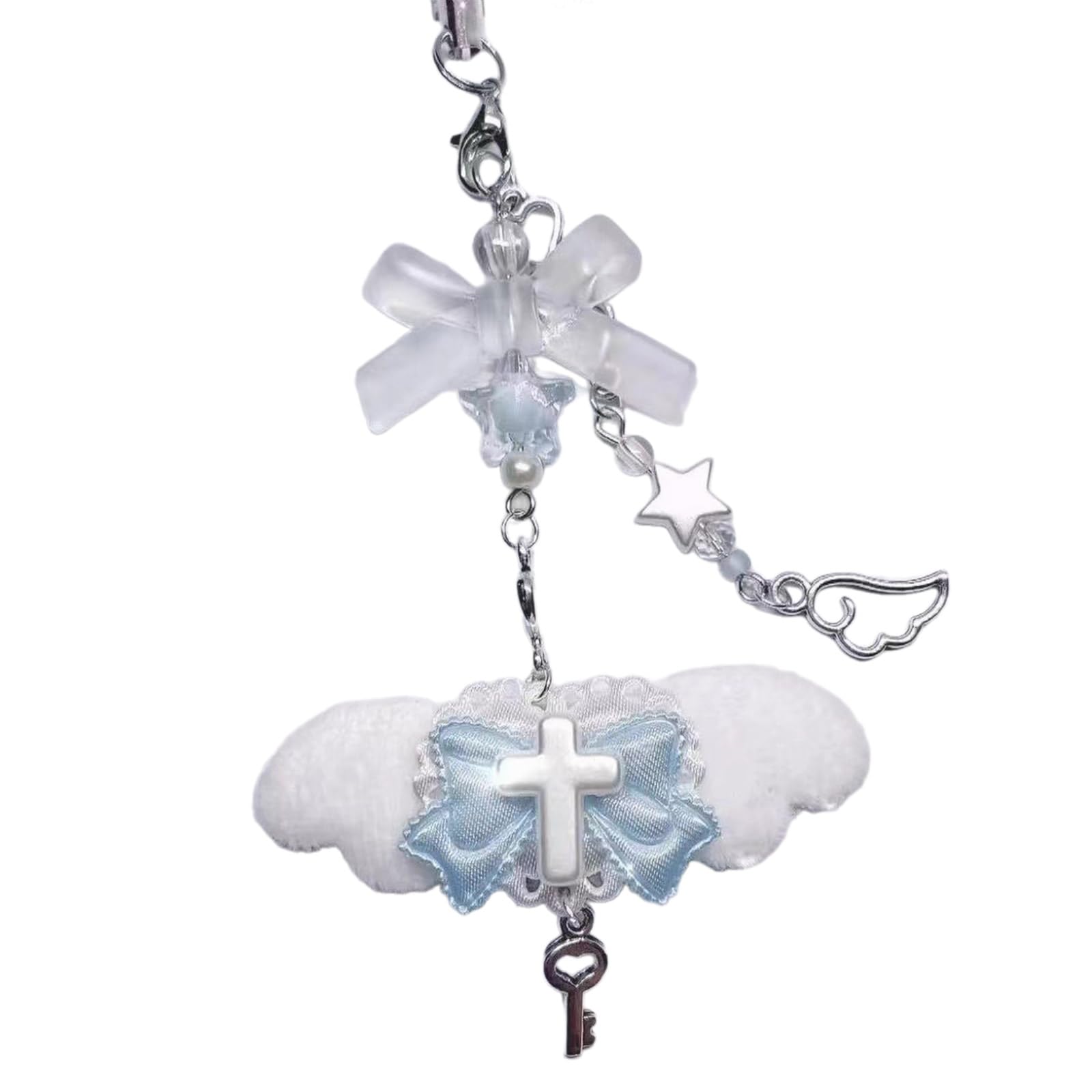 XuQiZZpp Fashion Butterfly Phone Pendant Bowknot Keychain Phone Charm for Women Stylish Phone Decoration for Bag Purse Backpack