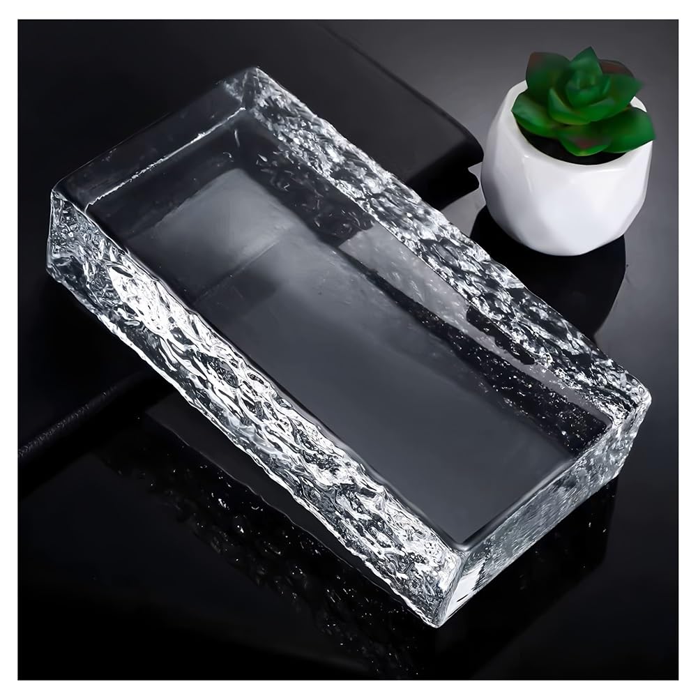 Prostokątne kryształowe klocki przezroczyste szklane bloki szklane klocki kryształowe przezroczyste 200 x 100 x 50 mm światło dźwiękowe izolacja termiczna ścianki działowe dekoracja