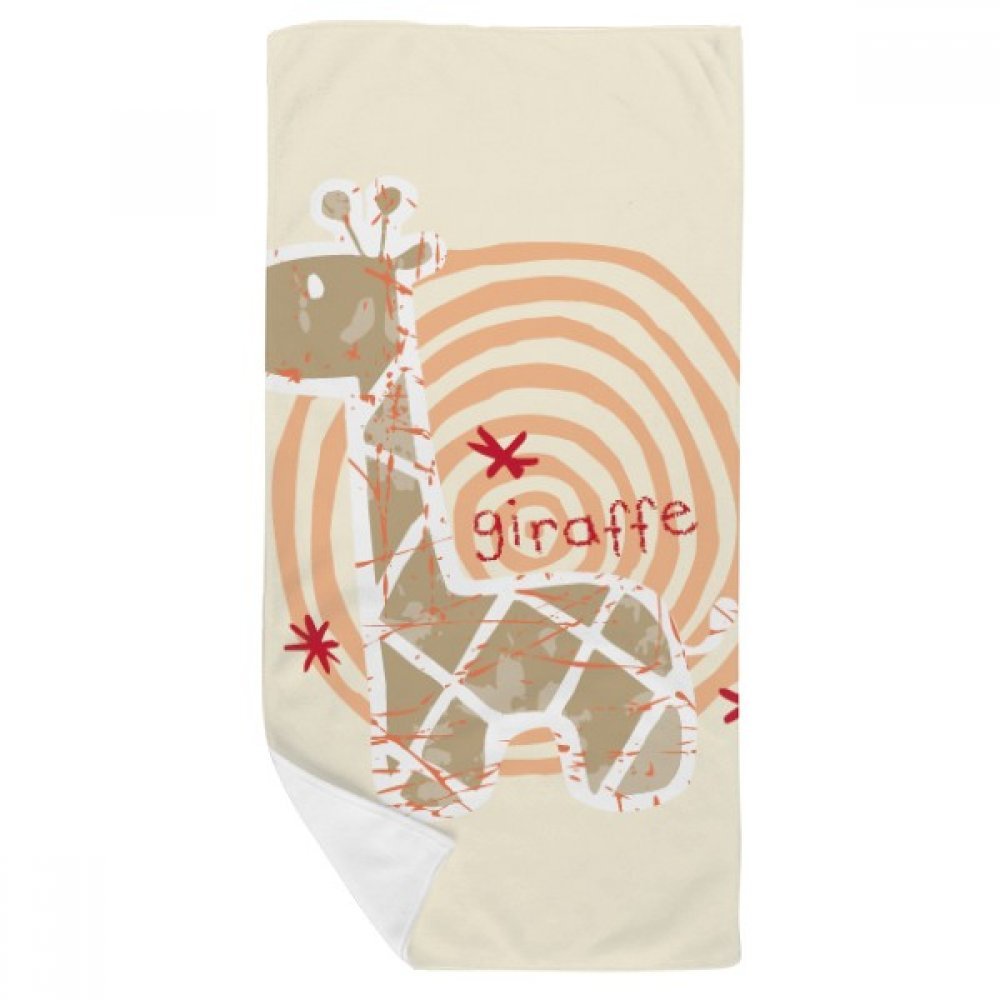 Serviette de bain girafe multicolore idéale pour la toilette des enfants
