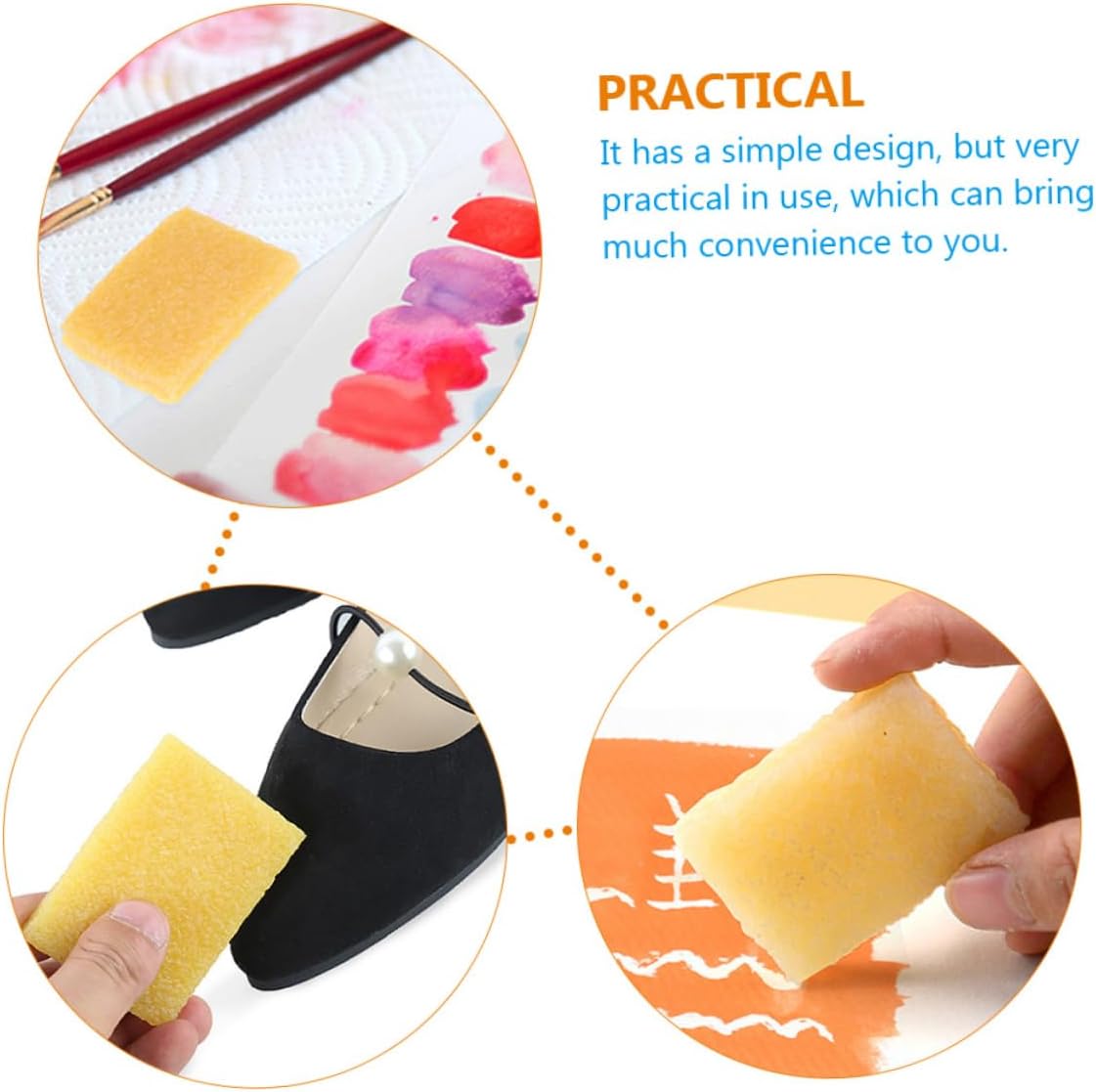 Uonlytech 8Pcs Lightweight Rubber Eraser Masking Fluid Removal Tool for Art Painting Cleaner with Concave Surface for Easy Adhesive Residue Cleaning and Precise Use