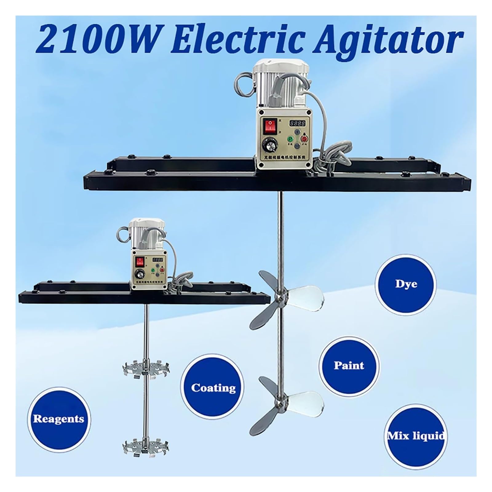 Mieszalnik Elektryczny Do Farb, 2100 W, Wysoki Moment Obrotowy, 1 Tona, 1000 L, Komercyjny, Z Wieszakiem Podtrzymującym
