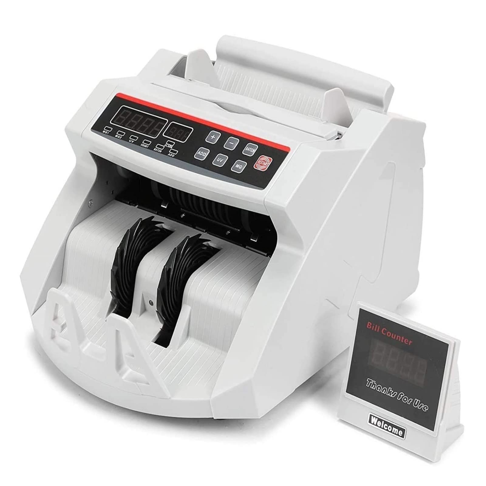 WDSOPK Money Counter Business Cash Register Euros Dollars GBP Bills Fake Banknote Detector By And MG Function For Banks Shops