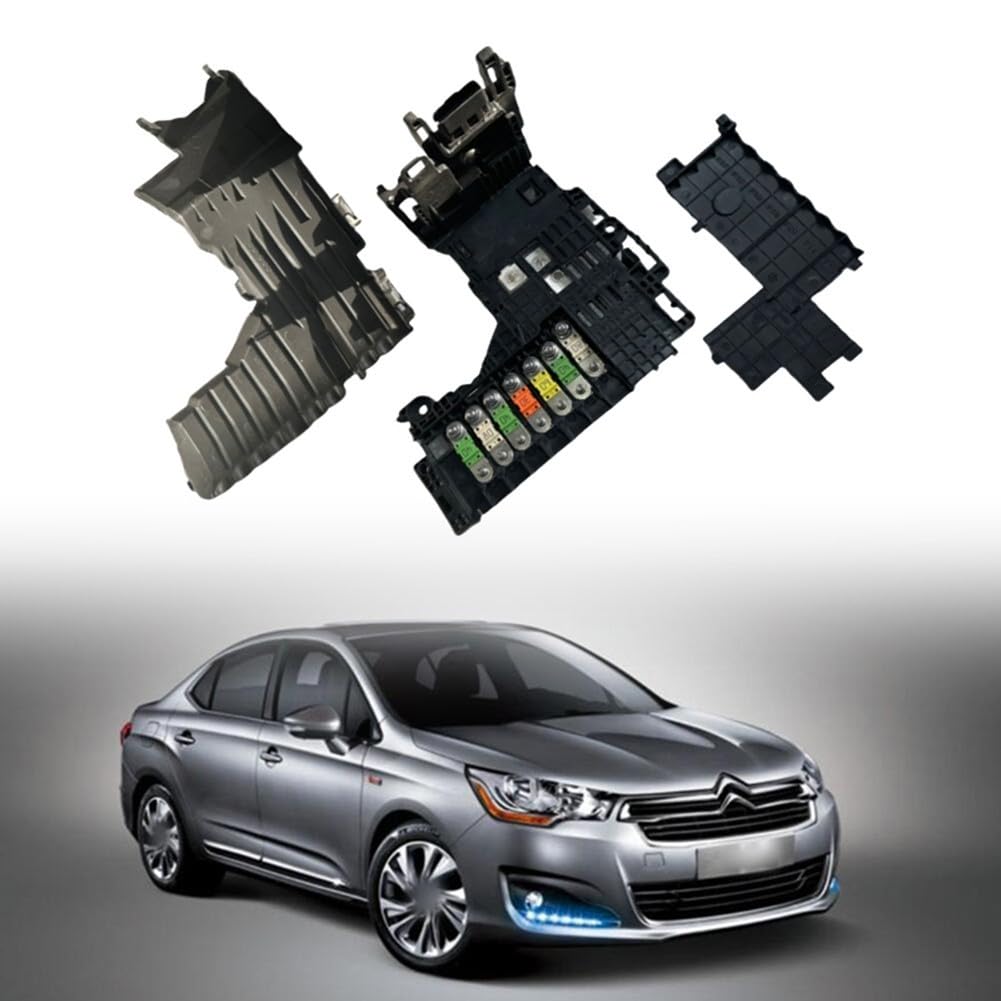 Yuanpgky Protector de gestión de batería para Citroën para C4 C4L DS4 DS5 508 | OEM 9665878080 9811475080 | Construcción de plástico y metal | Negro