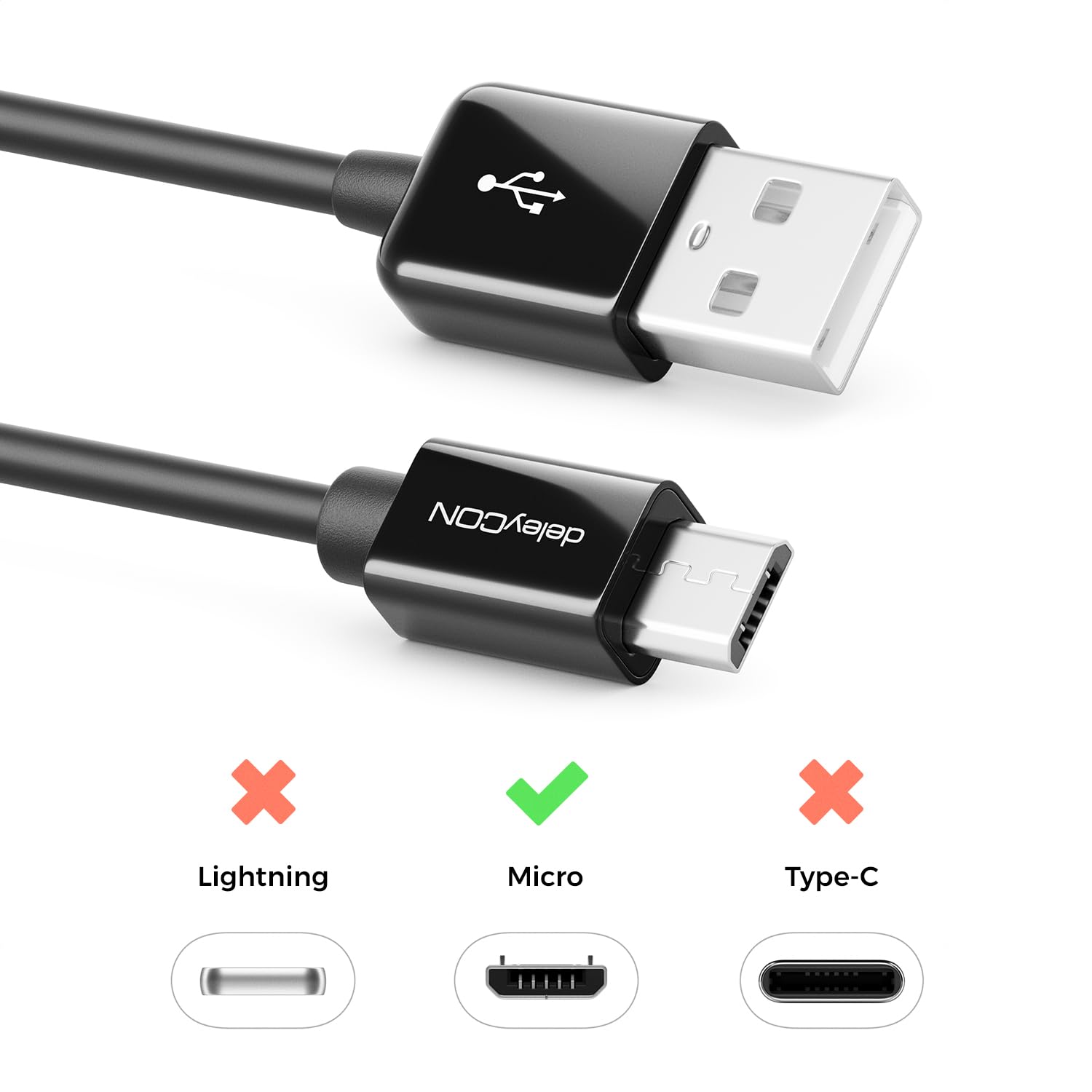 DeleyCON 1.5 M Micro USB Charging Data Cable Compatible With Android - View #11