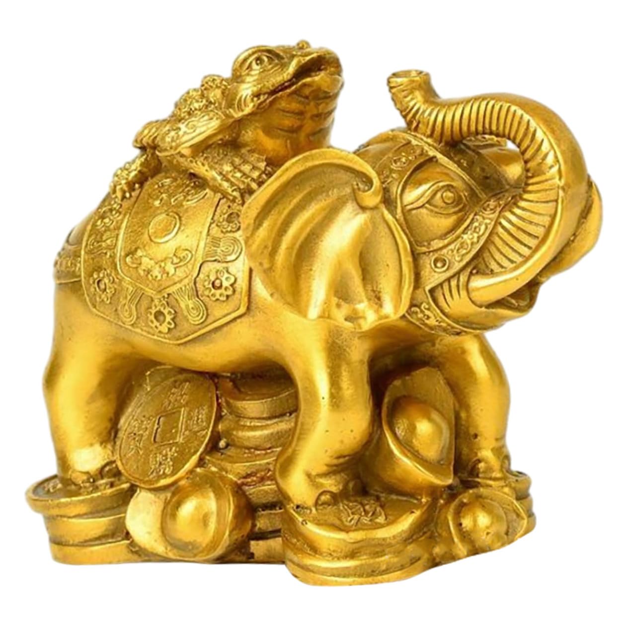 Ornamento di Elefante in Ottone Statua di Animale da Tavolo Decorazione Artigianale Decorazione per Ufficio Domestico Figurina di Elefante