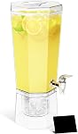 Lifewit 1.6 Distributeur de boissons en plastique Gallon pour les fêtes 2 Pcs, 6L Conteneur de boisson clair avec support pour jus/thé/soda, grand distributeur de limonade glacée avec épingle, BPA Pitcher d'eau gratuit pour réfrigérateur
