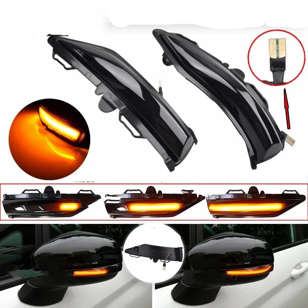 Intermitente Dinámico Indicador De Espejo Lateral Luz Intermitente LED Para Ford Para Fiesta ST Line MK8 Puma Crossover ST 2018-2023 Feu Clignotant Latéral
