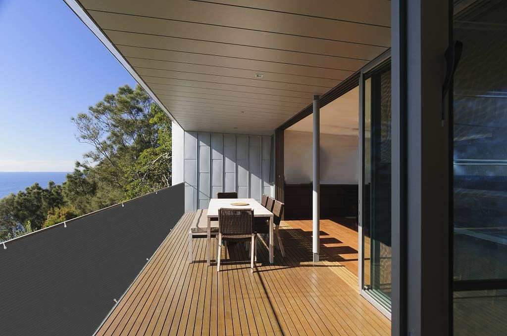 HENG FENG Balcony Privacy Screen 1x6m, Screen Fence Cover (HDPE), 95% UV Protection for Deck Patio, Backyard, Outdoor Pool - Image 3