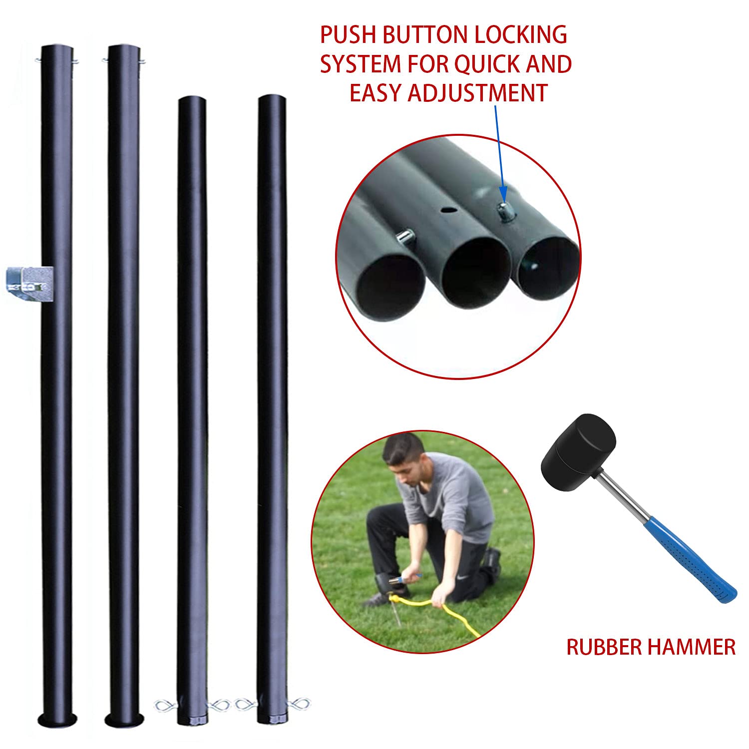 Buy Zdgao Volleyball Net Outdoor Professional Volleyball Set with