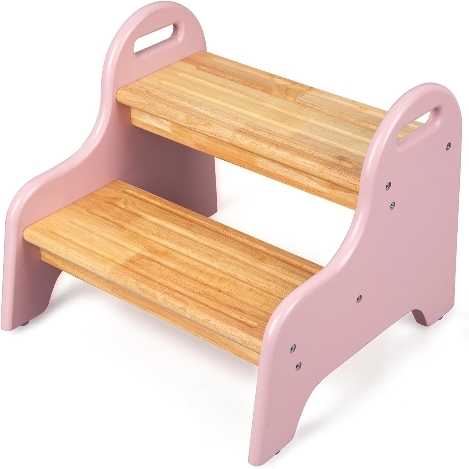 Amazon.com: StrongTek Kids 2 Step Stool, Rubber Wood Step Children