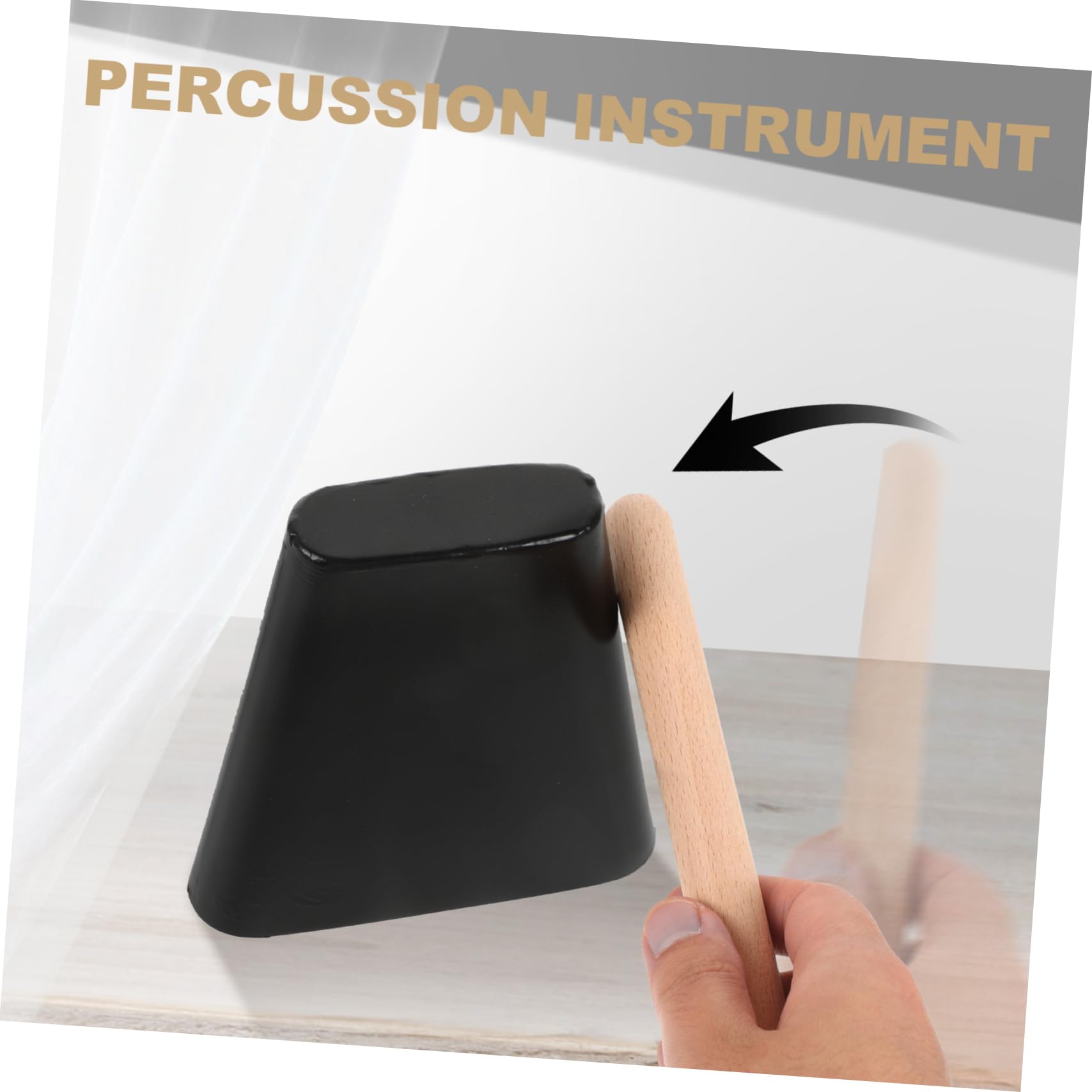 Abaodam Portable Metal Percussion Cowbell 4 Inches for Football Game and Cheerleading