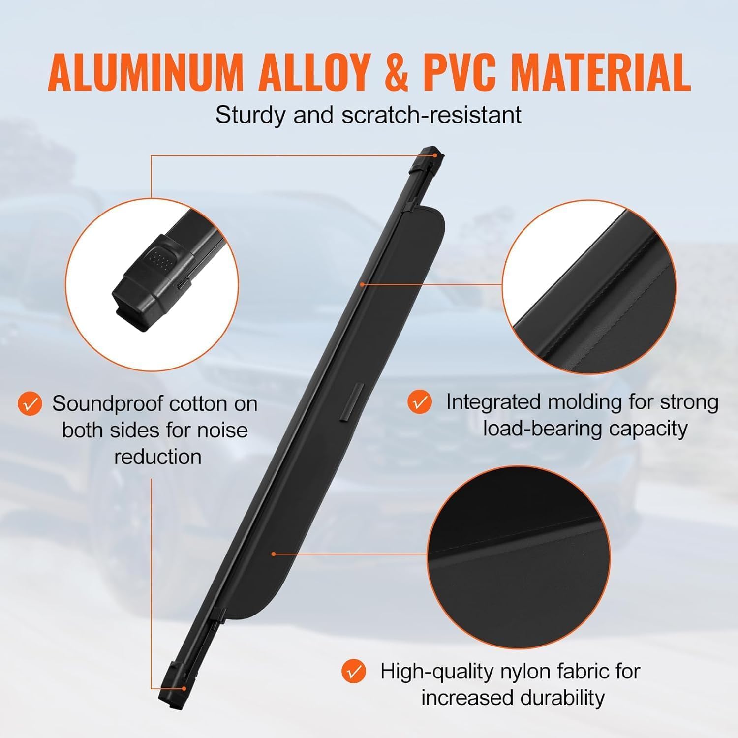 Cache-Bagages Rétractable pour CHR 2016-2019, Coffre Pare-Soleil Imperméable - Installation sans Perçage