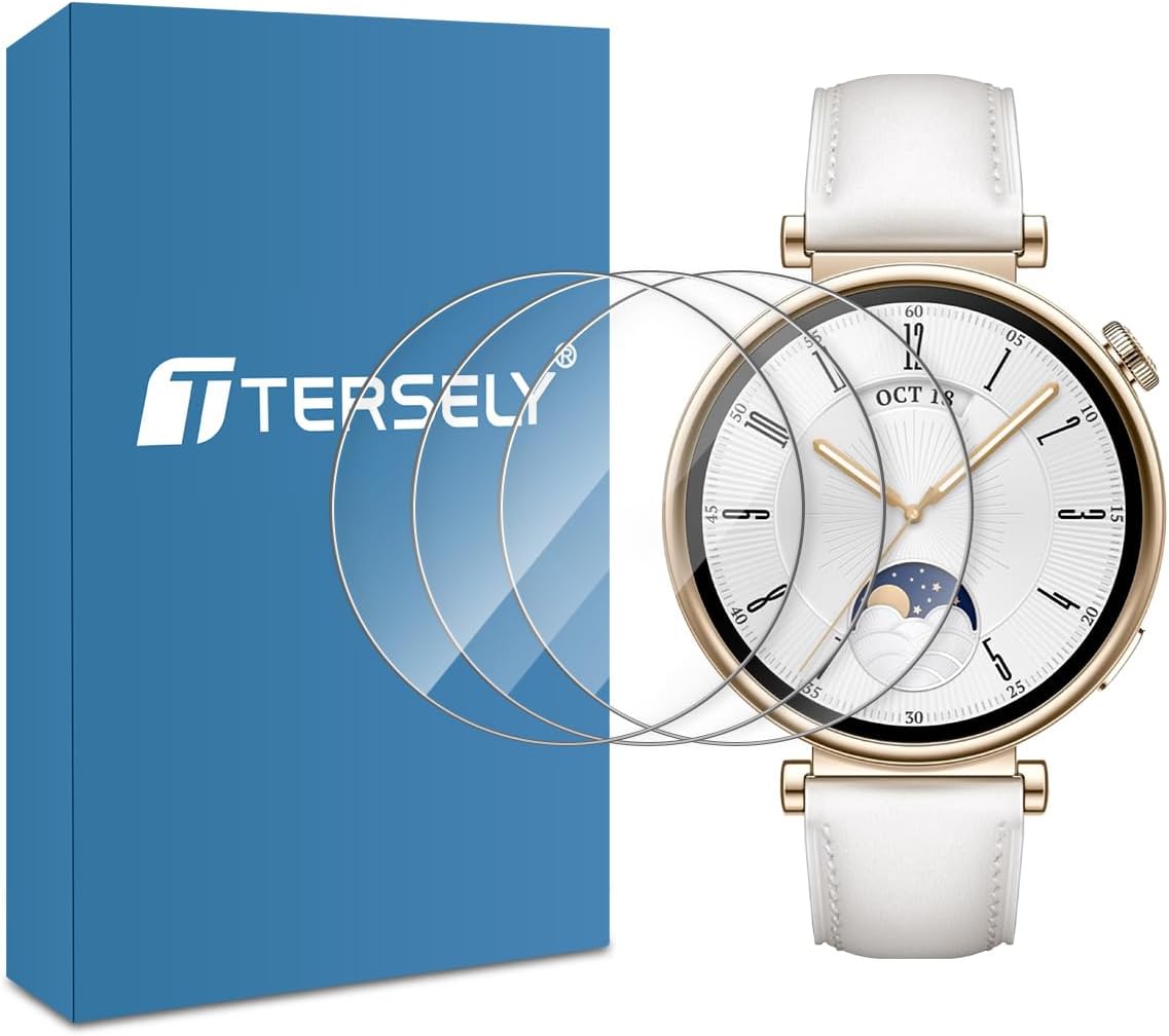 T Tersely 【3 Pack】 Tempered Glass Screen Protector for HUAWEI Watch GT 4 /GT4 41mm, Screen Protector Film Guard