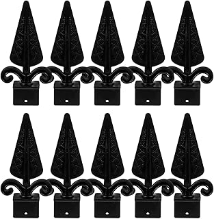 10pcs Black Fence Post Caps Decorative Picket Post Covers for Outdoor Garden Yard Fence Replacement Accessories