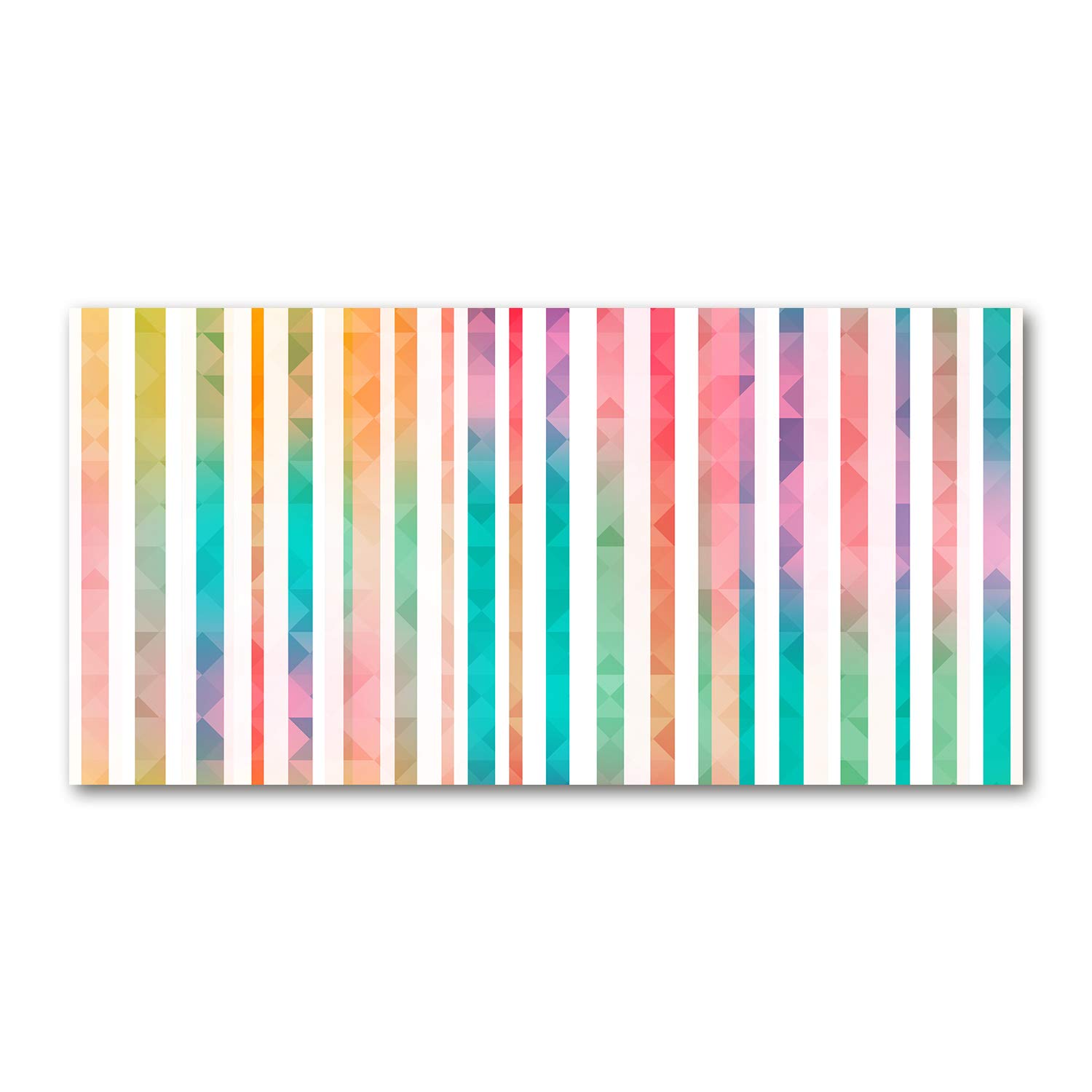 Tableau moderne multicolore en verre 120x60 cm pour égayer un salon ou une cuisine