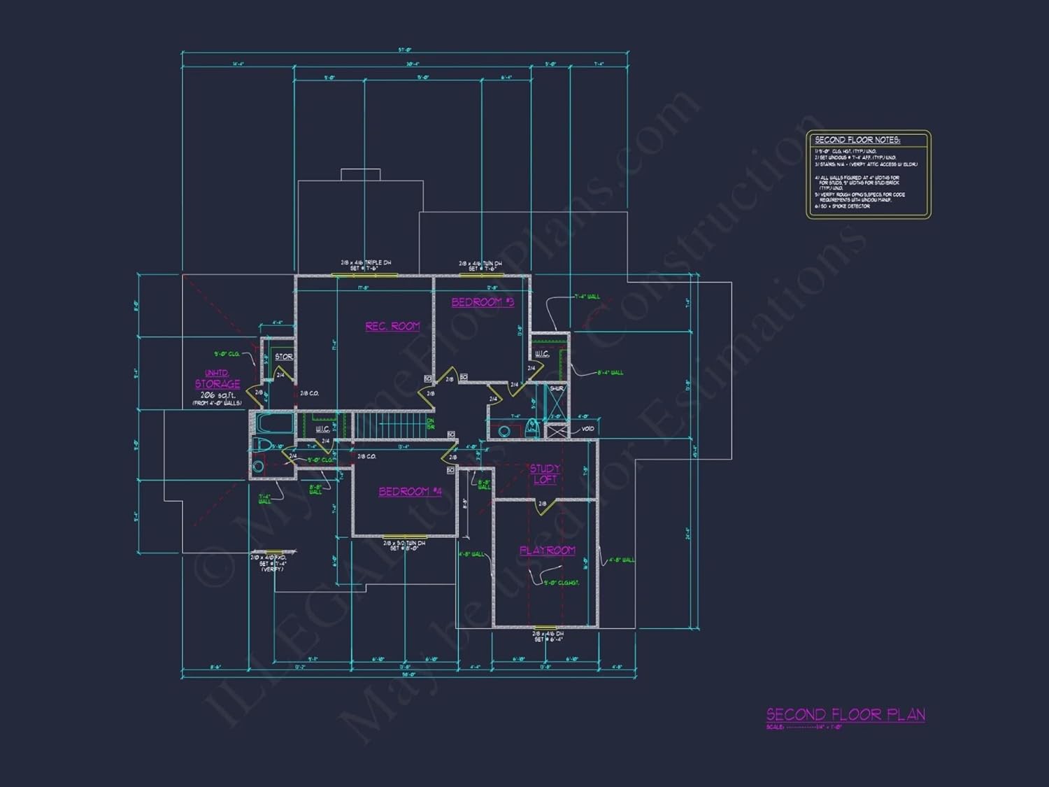 17-1425 HOUSE PLAN - Modern Craftsman House Plan with Open Floor Plan and CAD Design