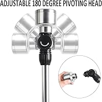 Vista 4 de STYDDI Varita de riego de lluvia suave con cabezal giratorio y control de pulgar, varita de lluvia clásica suave de 18 pulgadas con cabeza