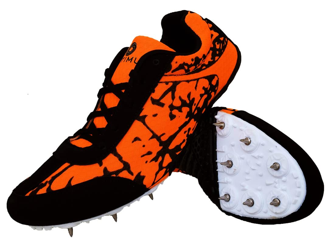 Striter Optimus Unisex Athletic Spike Shoes for Running Racing Sprint Light Weight with PU Sole - Size 10 Fluoroscent Orange (B09WSTQYVQ) Amazon Price History, Amazon Price Tracker