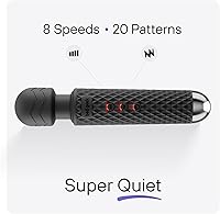 Vista 2 de Bed Geek - Masajeador personal de varita con nueva función de memoria, portátil, inalámbrico, impermeable, puerto USB para recarga, masaje de 20