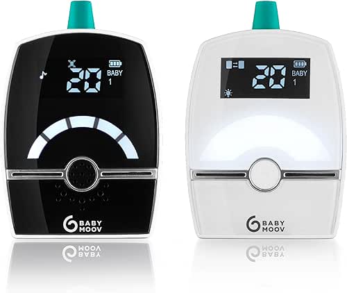 Babymoov Babyphone Audio Premium Care, Faible Emission d'Ondes avec Détecteur