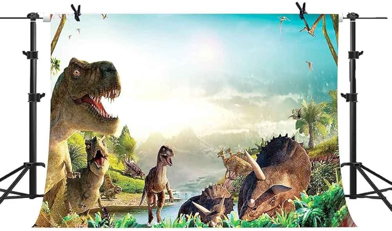 Amazon Mme ジュラシックパーク背景 恐竜の世界 子供のパーティー写真小道具 背景幕 7x5フィート Gymm410 Mtmety バックペーパー 背景布