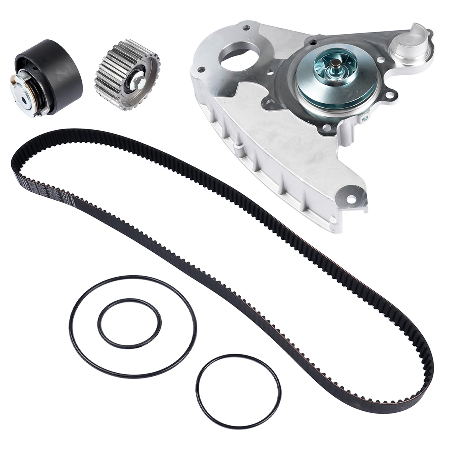 Bomba de agua + juego de correa dentada Kit de montaje compatible con Duc-ato 244 250 2.3D 504033770 VKMC02390 504010846