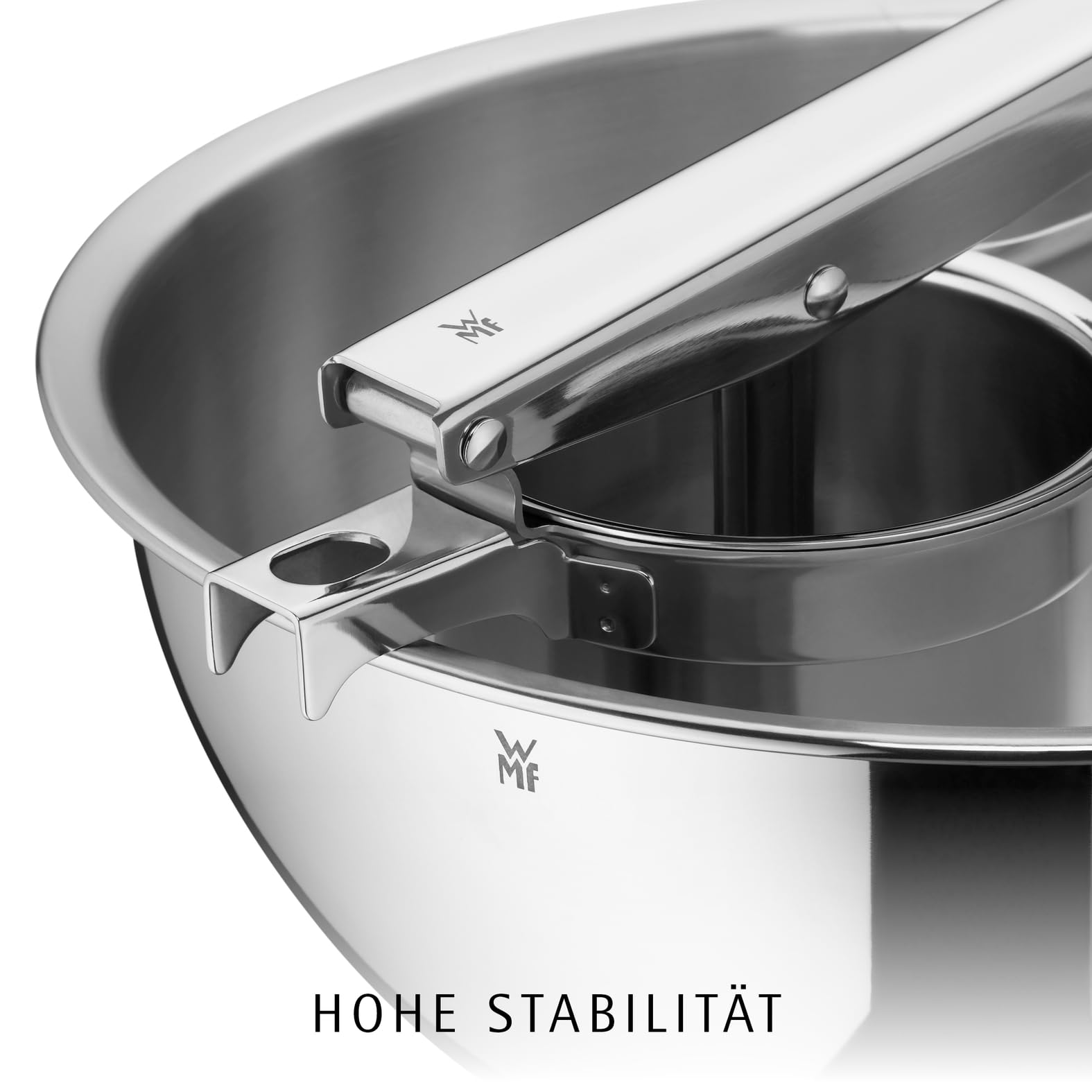 WMF Gourmet Multipresse 26,5 cm, Kartoffelpresse Edelstahl, Cromargan Edelstahl Rostfrei 18/10 poliert, für Kartoffelpürret, Spaghettieis, spülmaschinenfest, pflegeleicht, geschmacksneutral