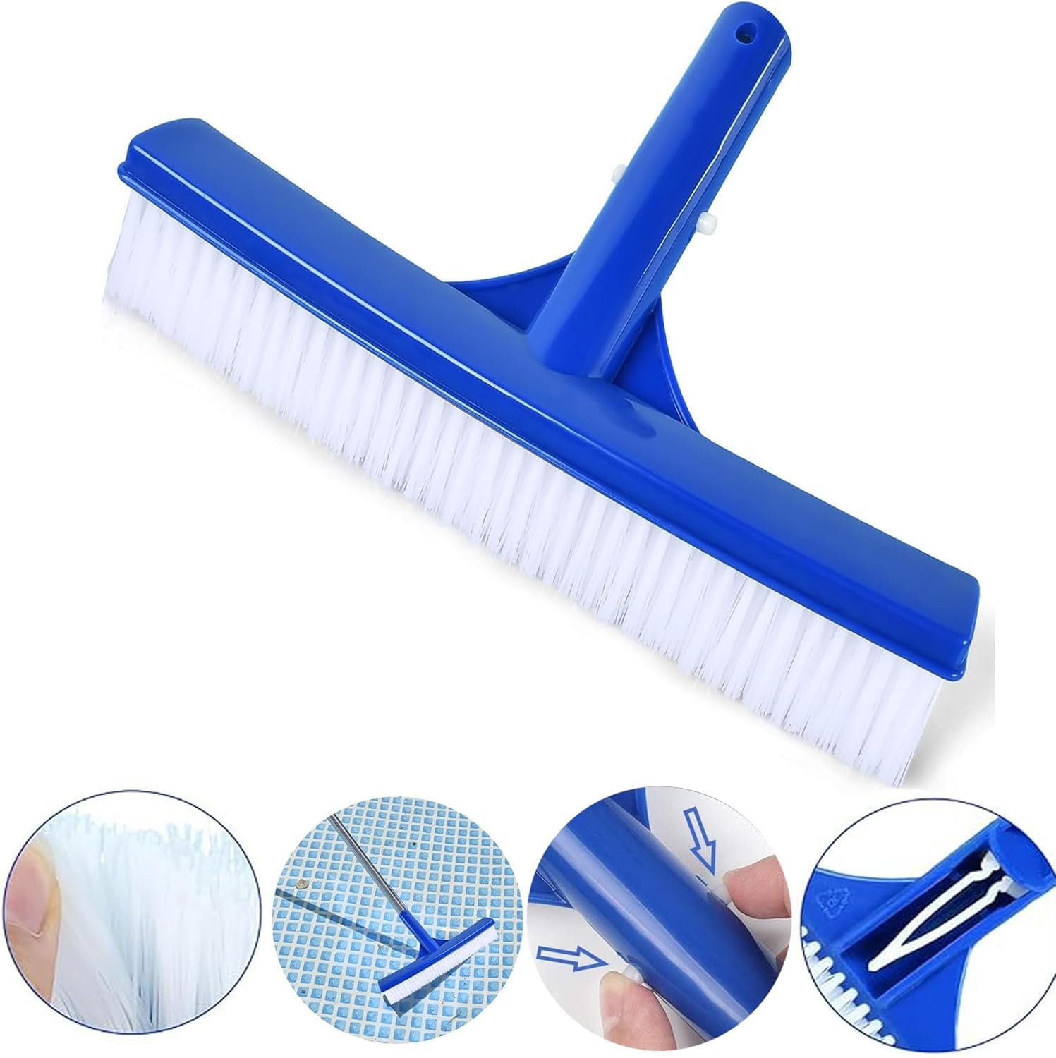 Pool Kescher mit Teleskopstange 220cm Lang,Teichkescher Feinmaschig,Pool Sieb Kescher Fein,Poolnetz Feinmaschig,Laubkescher Pool mit Poolbürste,Pool Reinigungsset,für Schwimmbad,Spas,Whirlpools