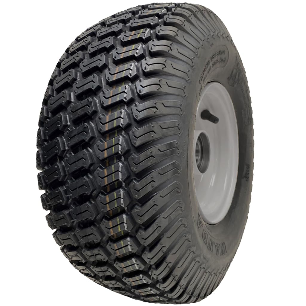Roue pour tondeuse à gazon 15 x 6,00–6, moyeu de 65 mm, pneu P332 à 4 plis sur jante, roulements de 20 mm