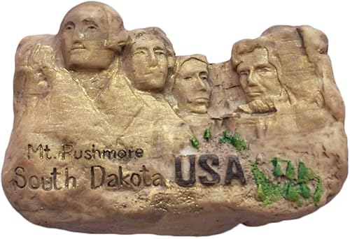 Dakota del Sur EE.UU. Mount Rushmore refrigerador imán 3D viaje etiqueta recuerdo colección, decoración del hogar y cocina, imán del refrigerador de