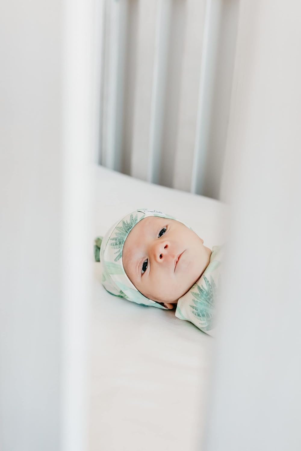 Copper Pearl Baby Beanie Hat Top Knot Stretchy Soft Desert