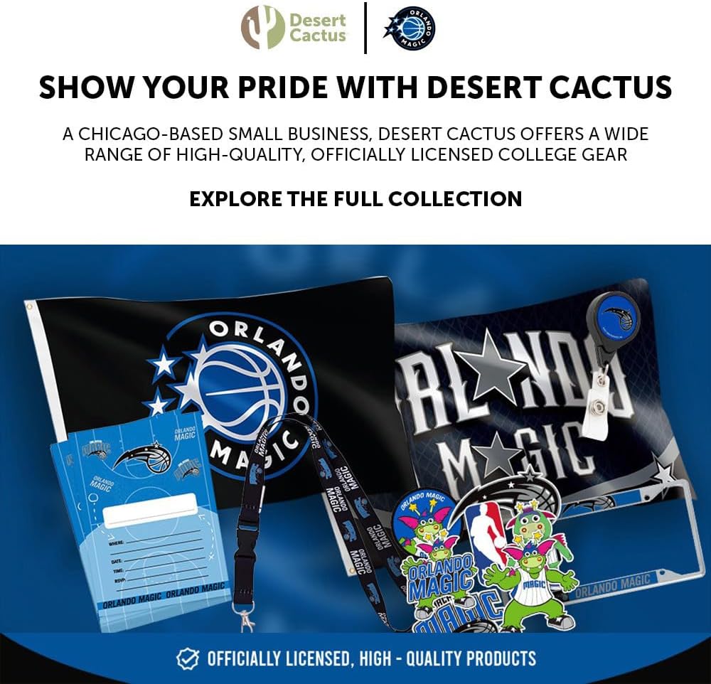 Desert Cactus Orlando Magic Luggage Tag – Official NBA National Basketball Travel ID Label for Suitcases, Bags, and Carry-Ons (Acrylic Luggage Tag A)