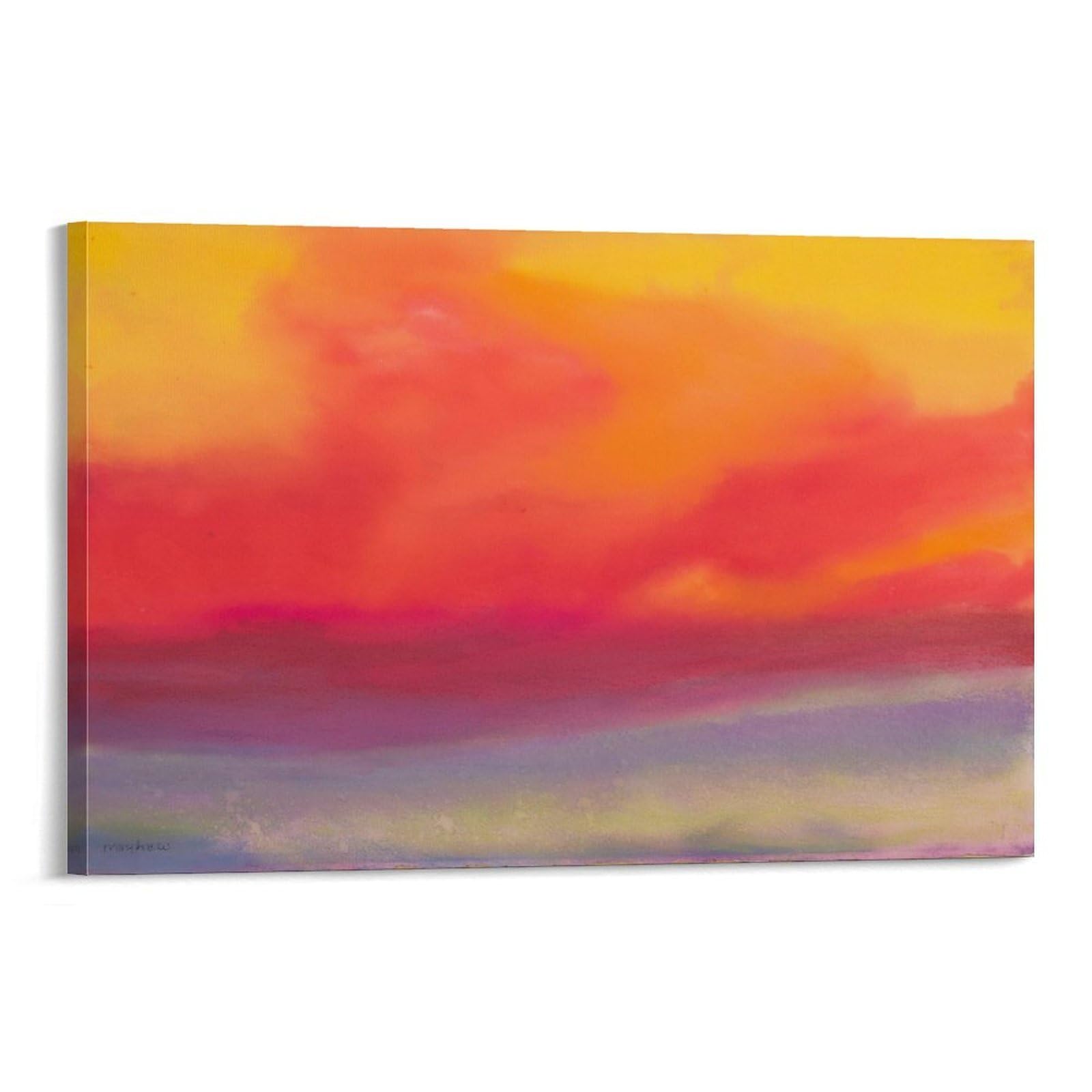 KLAGCBDF Richard Mayhew Sunset Poster Print Art Wall Painting Canvas Posters Modern Bedroom Decor 12x18inch(30x45cm)