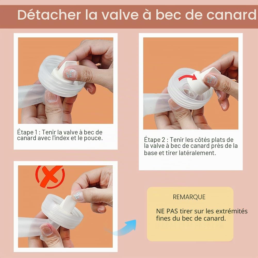 PumpMom-us Pièces de tire-lait pour Spectra, remplacement des valves à bec de canard, tubes et membrane de protection contre le reflux pour tire-lait Spectra S1 S2 9 Plus