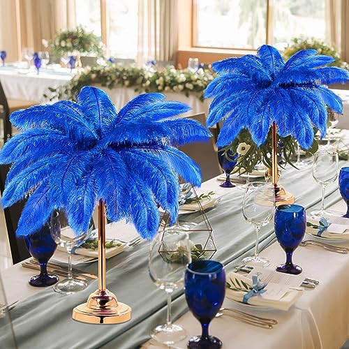 Retrowavy 50 Pcs 14-16'' Large Natural Ostrich Feathers Bulk, Royal Blue by Retrowavy - Used condition - Image 6