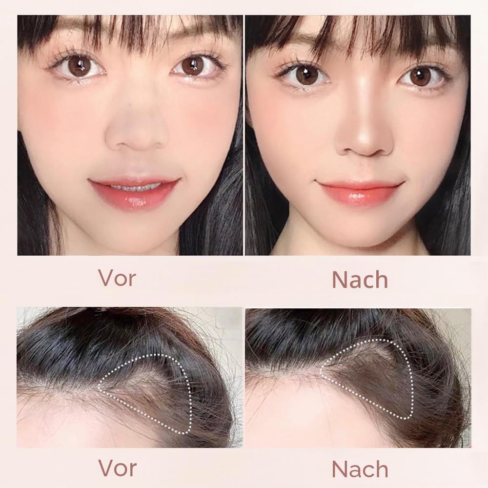 Go Ho Kontur-Make-up-Paletten-Set, Gesichtskontur-Set mit Spiegel und Pinsel, seidig glattes Konturpuder-Make-up