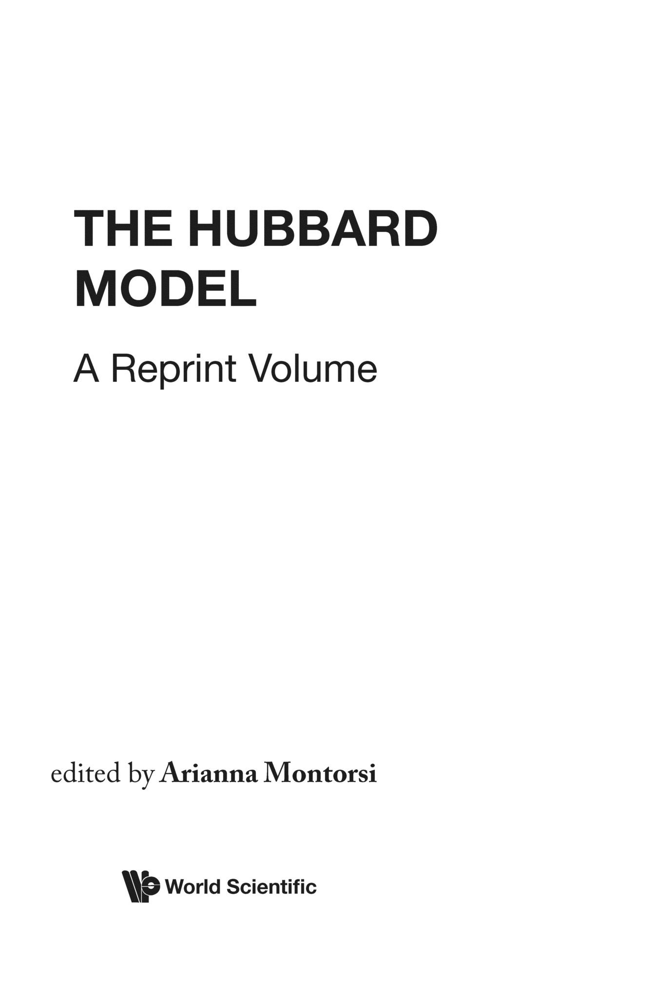 Hubbard Model, The: A Collection of Reprints