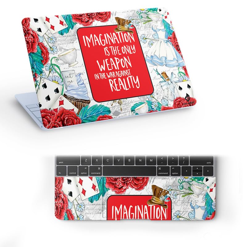 Galaxsia Imagination Top+Wrist Pad Vinyl Laptop Skin/Sticker/Cover for 13 to 13.3 Inches Laptops Laminated-Removable-HD Quality Compatible for Hp-Dell-Sony-Lenovo-Asus etc.(13x9.2 Inches)