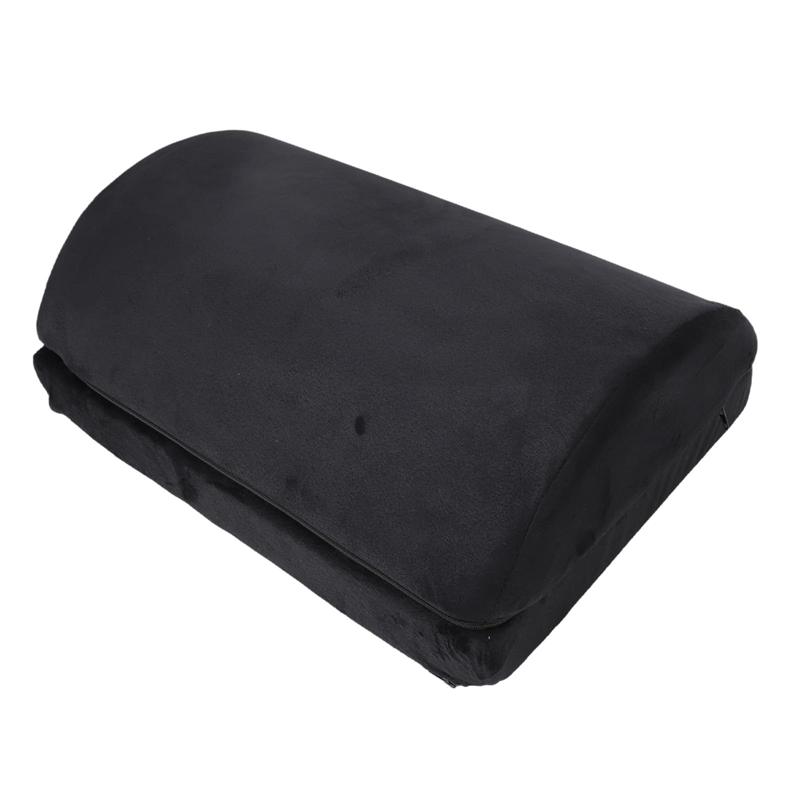 Kikumi Reposapiés, Negro, Ergonómico, Reposapiés de Medio Cilindro Regulable en Altura Hecho de Espuma con Memoria de Alto Rebote para la Oficina